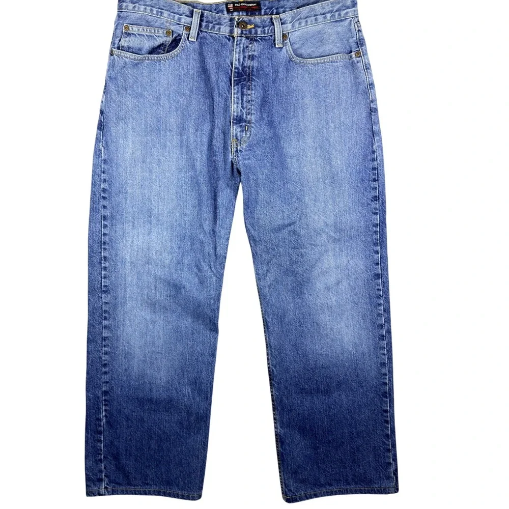 Vintage Polo Ralph Lauren Jeans Woodrow‎ Mens 36x30 Relaxed Straight Y2K Baggy